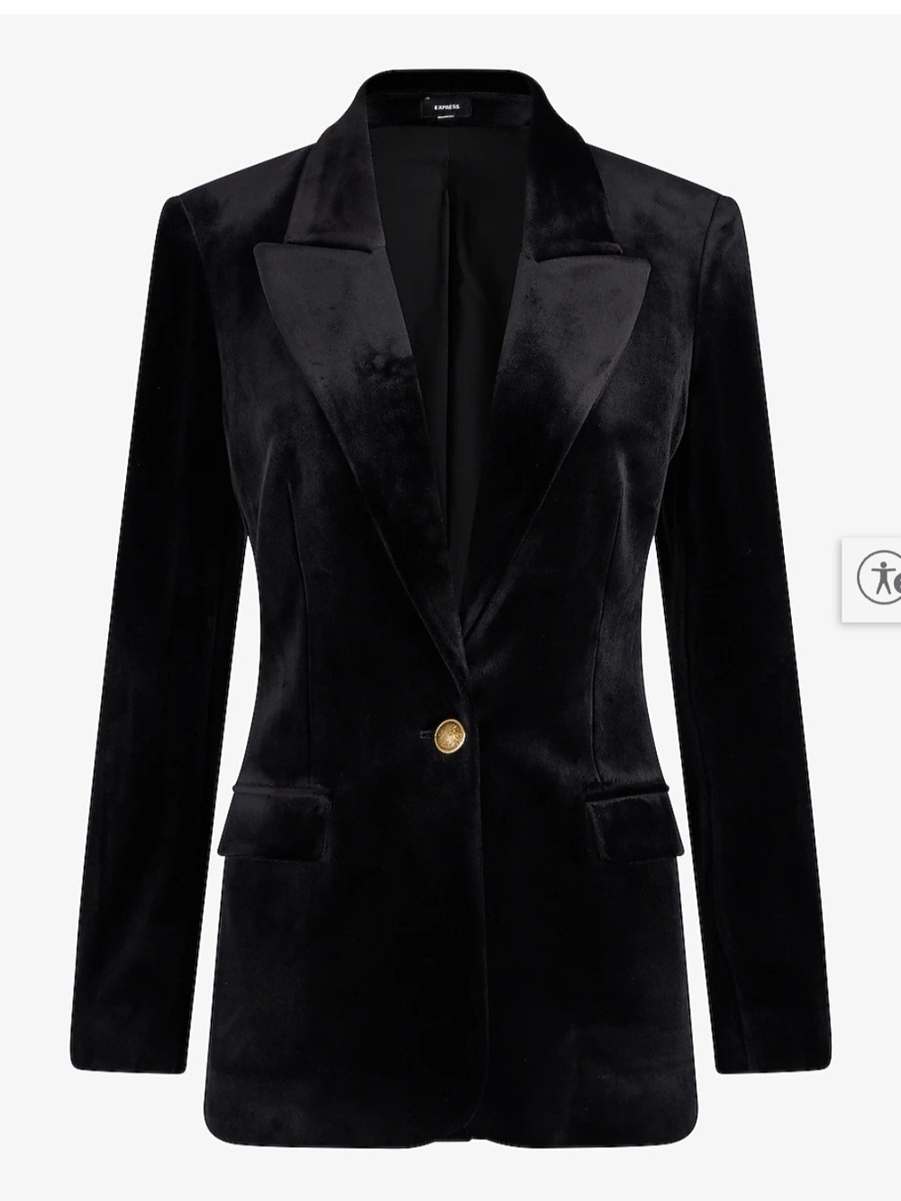 Express Rich Burgundy Velvet One Button Blazer